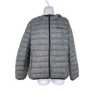 Roots Packable Duck Down Jacket Salt & Pepper Women's Size M  FLAW